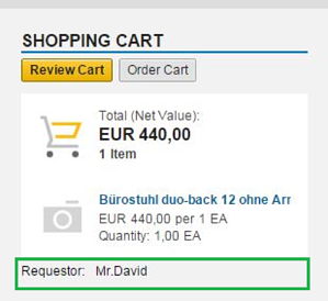 Mini Cart in SAP SRM with changes in UI5 with JavaScript
